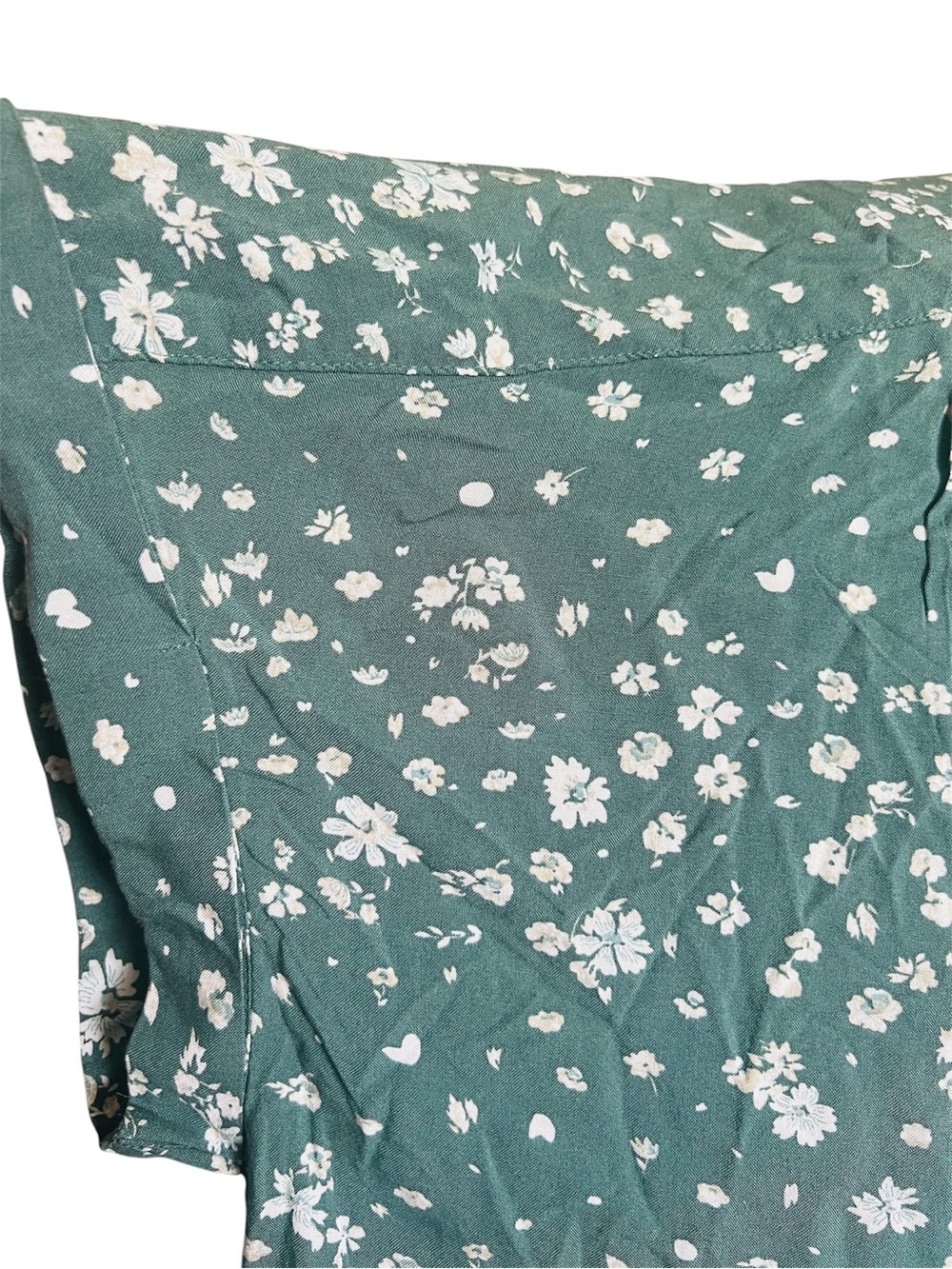 Lane Bryant Floral No Peek Collection Blouse Button Up Casual NWT SZ 20 Teal - Picture 5 of 9